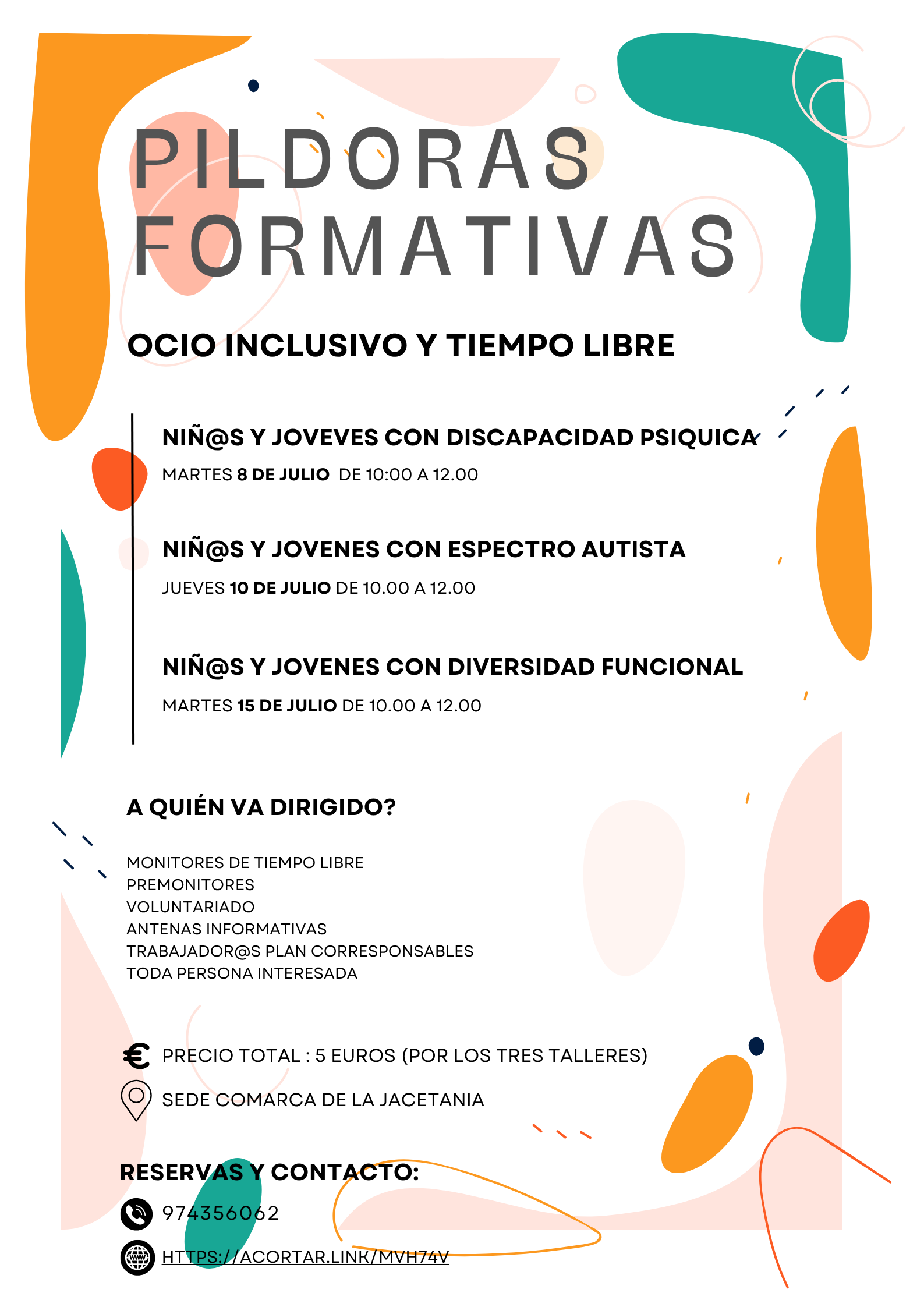 PÍLDORAS FORMATIVAS: Ocio inclusivo y tiempo libre 