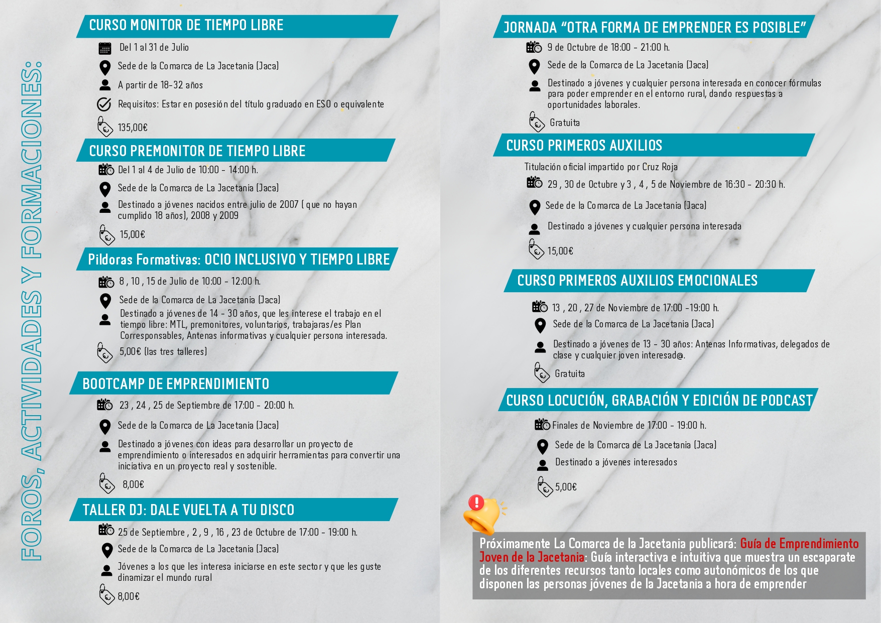 a Comarca de la Jacetania sigue apostando por el programa “Jóvenes + Competentes” para el desarrollo de los adolescentes del territorio 